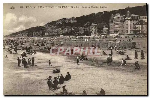 Cartes postales Trouville Reine des Plages La Page a Maree basse