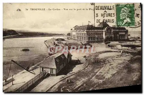 Cartes postales Trouville Le Casino Vue sur le Port et la Plage