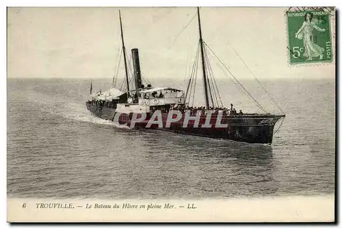 Ansichtskarte AK Trouville La Bateau du Havre en pleine Mer Bateau