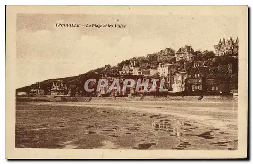 Cartes postales Trouville La Plage et les Villas