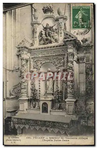 Cartes postales Fecamp Interieur de l Ancienne Abbaye Chapelle Notre Dame