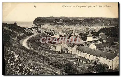 Cartes postales Fecamp Vue generale prise de la Route d Etretat