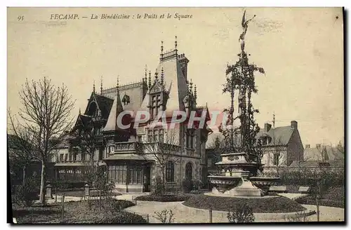 Cartes postales Fecamp La Benedictine Le Puits et le Square