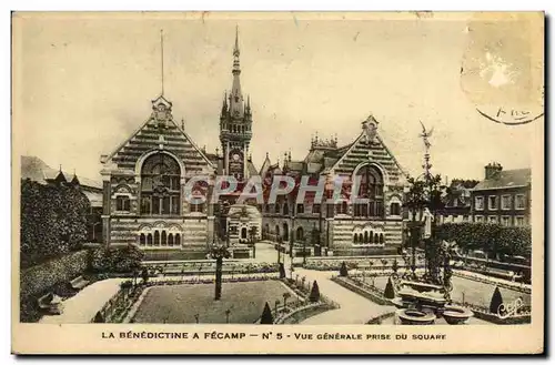 Cartes postales La Benedictine Fecamp Vue Generale prise du Square