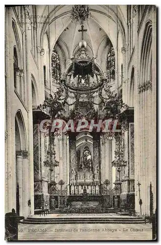 Cartes postales Fecamp Interieur de l ancienne Abbaye Le Choeur