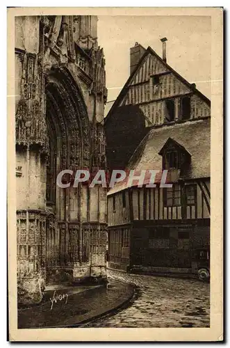 Cartes postales De Rouen au Havre Caudebec en Caux Porte Renaissance de Notre Dame et vieilles maisons normandes