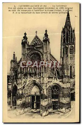 Cartes postales Caudebec en Caux La Cathedrale