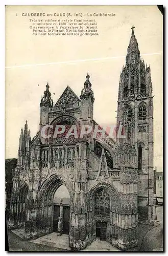 Cartes postales Caudebec en Caux La Cathedrale