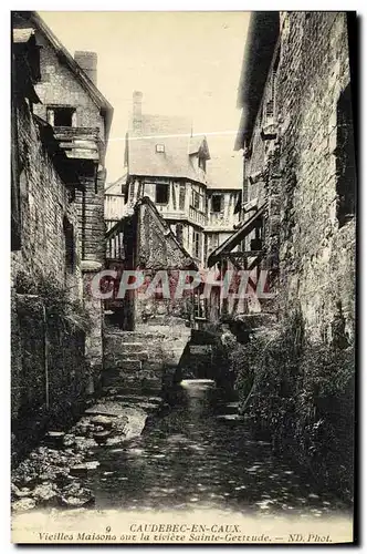 Cartes postales Caudebec en Caux Vieilles maisons sur la riviere Sainte Gertrude