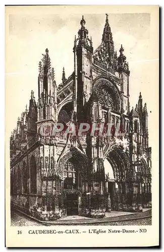 Ansichtskarte AK Caudebec en Caux L Eglise Notre Dame