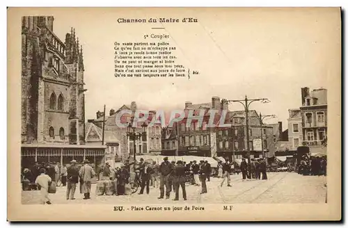 Cartes postales Eu Place Carnot un jour de Foire