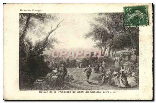 Cartes postales Sejour de la Princese de Conti au Chateau d Eu 1602