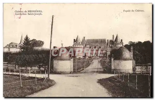 Cartes postales Mesnieres Chateau de Instiution Saint Joseph Facade du chaetau