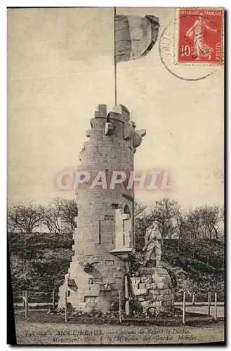 Cartes postales Moulineaux Chateau de Robert le diable Monument eleve a la memoire des gardes mobiles Militaria