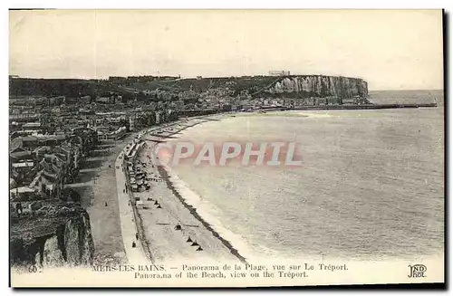 Ansichtskarte AK Mers les Bains Panorama de la plage vue sur le Treport