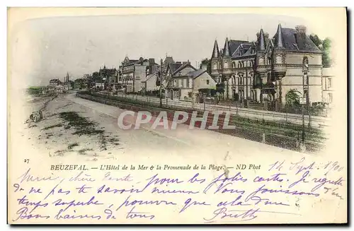 Ansichtskarte AK Beuzeval L Hotel de la Mer et la Promenade de la Plage