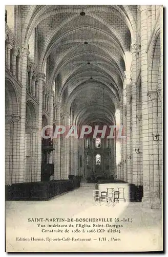 Cartes postales Saint Martin De Boscherville Vue Interieure de L Eglise