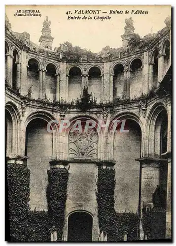 Cartes postales Valmont Ruines de L Abbaye Entree de la Chapelle