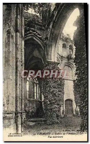 Cartes postales Valmont Ruines de L Abbaye Entree de la Chapelle