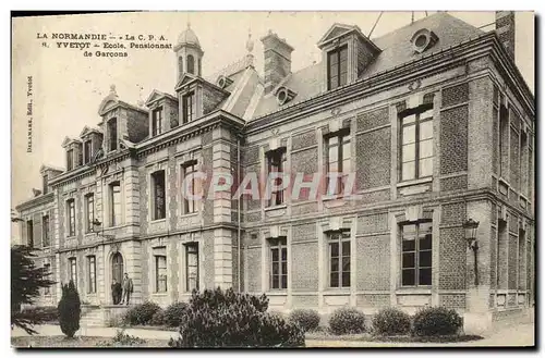 Cartes postales Yvetot Ecole Pensionnat De Garcons