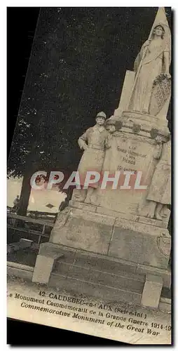 Cartes postales Caudebec en Caux Le monument commemoratif de la grande guerre 1914 1918 Militaria