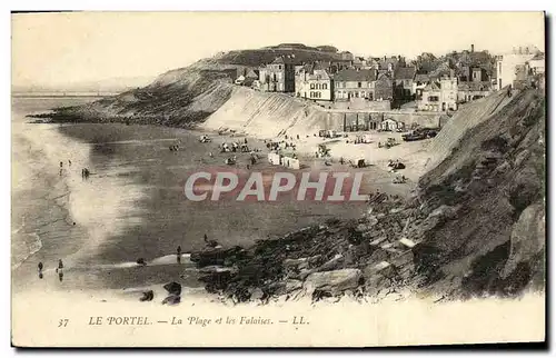 Ansichtskarte AK Le Portel La Plage et les Falaises