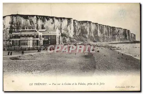 Ansichtskarte AK Le Treport Vue Sur le Casino et la Falaise de la Jetee