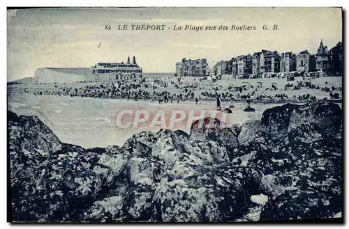 Cartes postales Le Treport La plage Vue Des Rochers