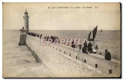 Cartes postales Le Treport La Jetee Le Phare