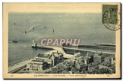 Cartes postales Le Treport Les Jetees Vue Generale