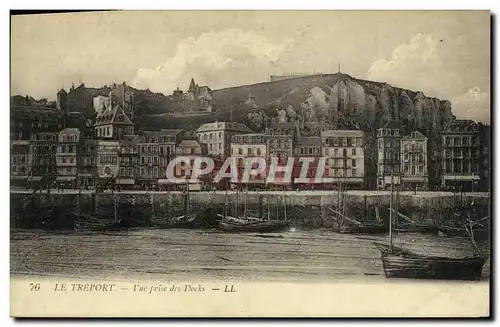 Cartes postales Le Treport Vue Prise des Docks Bateaux