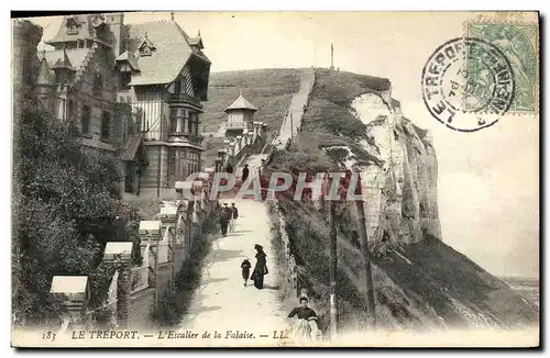 Cartes postales Le Treport L Escalier de la Falaise