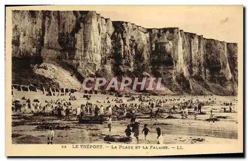 Cartes postales Le Treport La Plage Et la Falaise