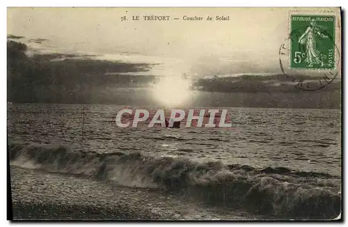 Cartes postales Le Treport Coucher de Soleil