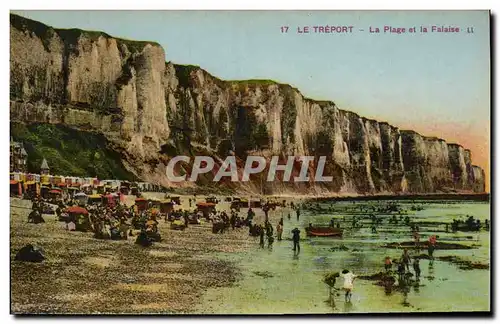 Cartes postales Le Treport La Plage et la Falaise