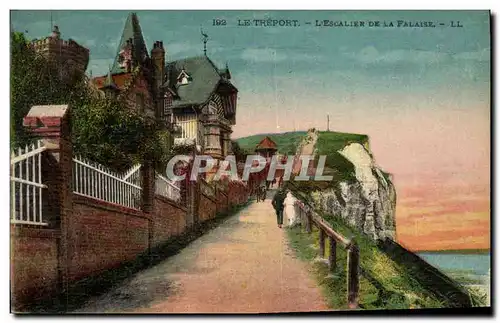 Cartes postales Le Treport L Escalier De La Falaise