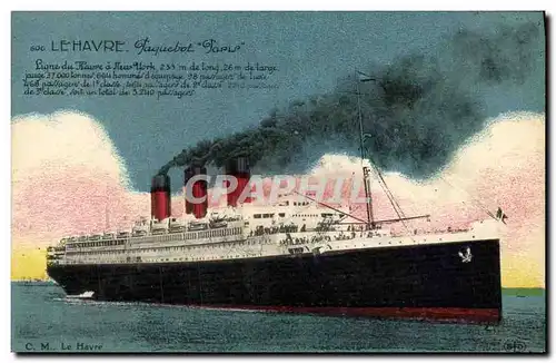 Cartes postales Le Havre Paquebot