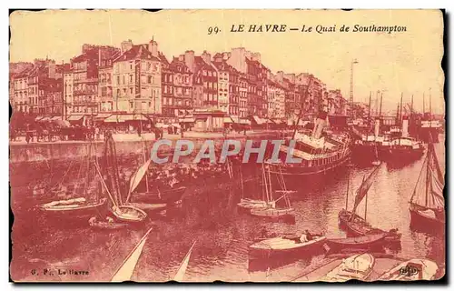 Cartes postales Le Havre Le Quai de Southampton Bateaux