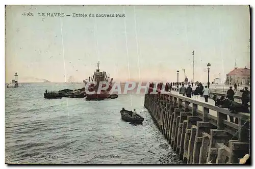 Cartes postales Le Havre Entree du Nouveau Port