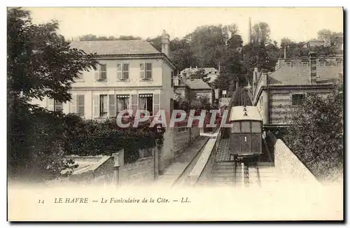 Cartes postales Le Havre Le Funiculaire de la Cote