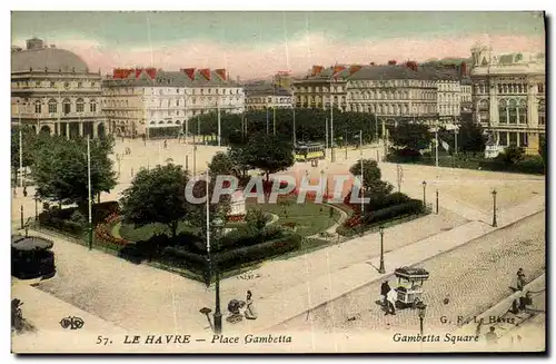 Cartes postales Le Havre Place Gambetta