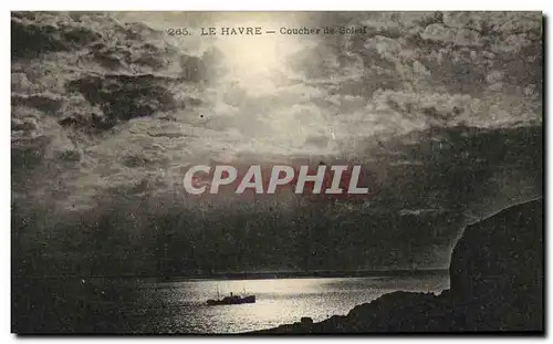 Cartes postales Le Havre coucher de Soleil