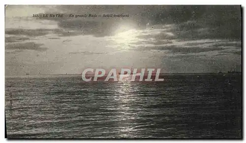 Cartes postales Le Havre En grande rade soleil couchant