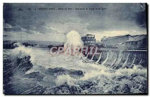 Ansichtskarte AK Le Treport Mers Effet de Mer Vue Vers la Digue