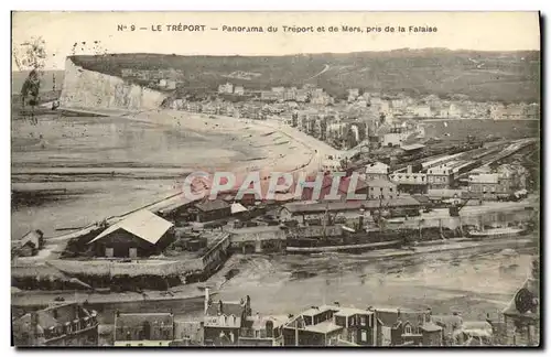 Ansichtskarte AK Le Treport Panorama du Treport et de Mers Pris de la Falaise Bateau