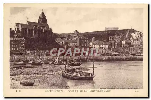 Cartes postales Le Treport Vue Prise Du Pont Tournant Bateau