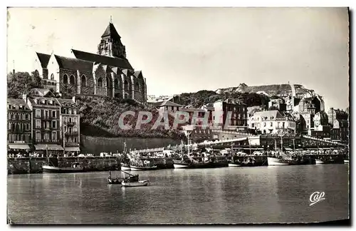 Cartes postales moderne Le Treport L Eglise Saint Jacques et le Port