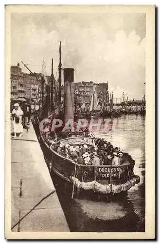 Cartes postales Le Treport Le Vapeur Duquesne Bateau