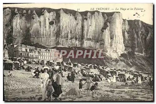 Cartes postales Le Treport La Plage et les Falaises