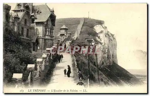 Cartes postales Le Treport L Escalier de la Falaise